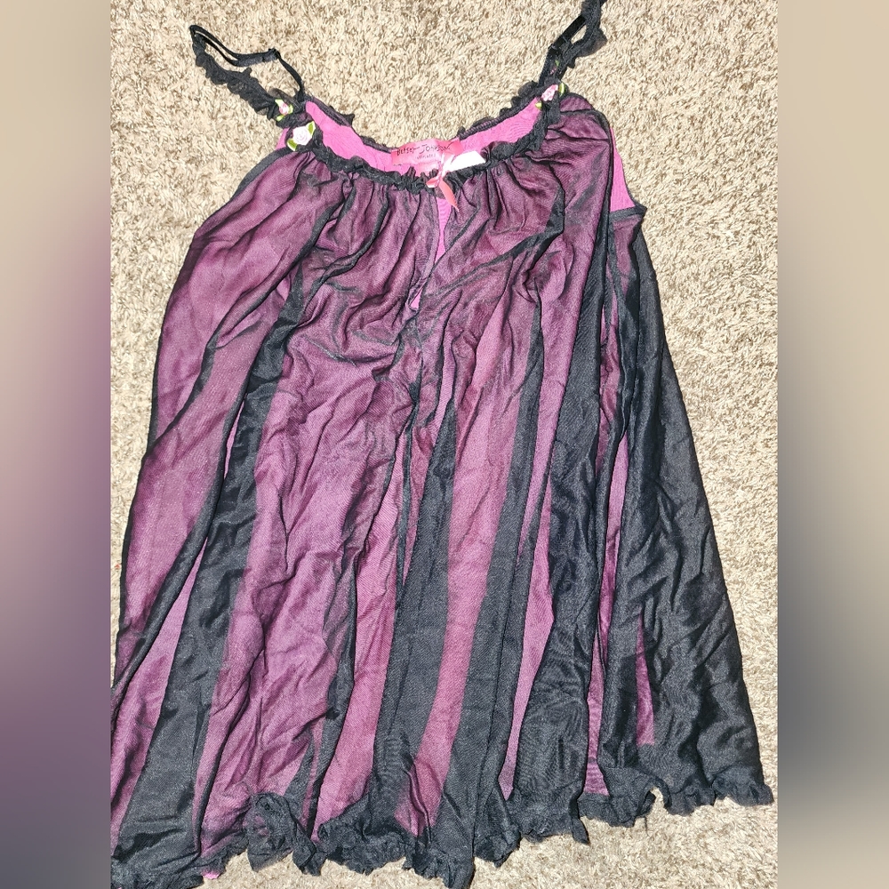 Betsey Johnson Lingerie Babydoll Nightgown Y2K Mcbling Gyaru Scene